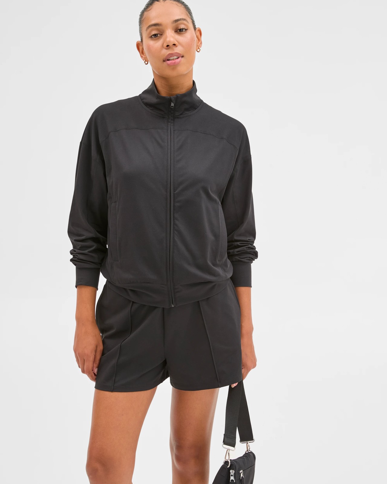 Active Studio Luxe Zip Through Jacket - Black 3 of 5