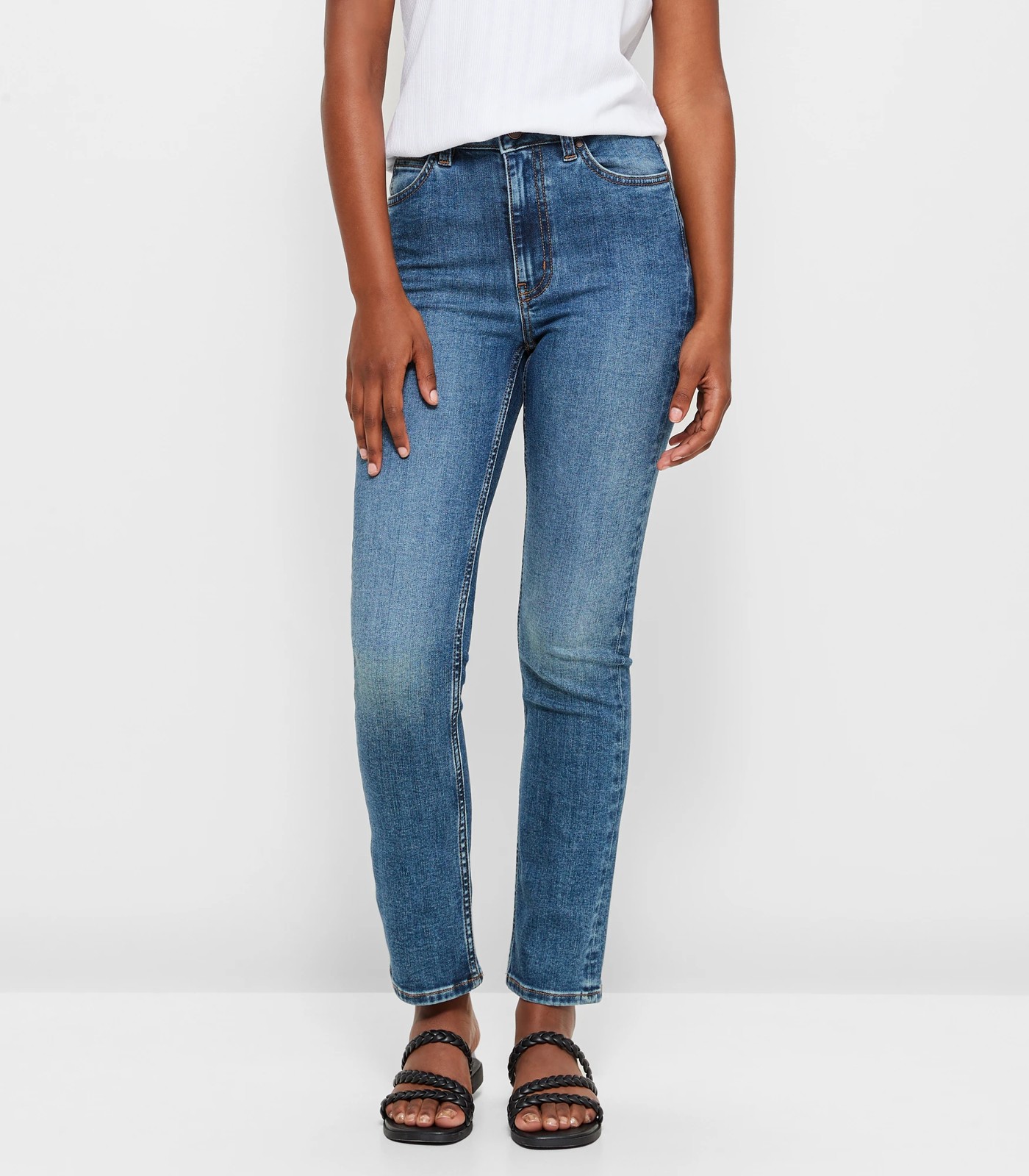 Dannii Minogue Petites Crop Wide Leg Denim Jeans