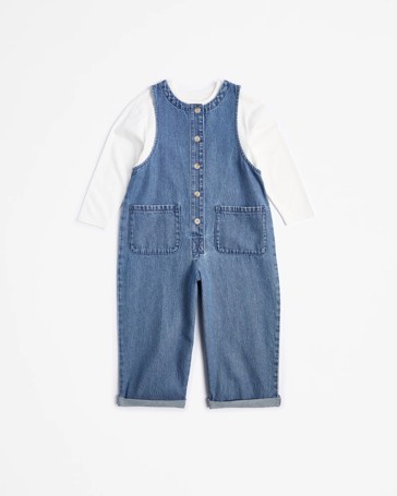 Long sleeve 2 in 1 Denim Jumpsuit