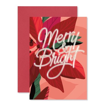 Hallmark Christmas Card - Merry and Bright