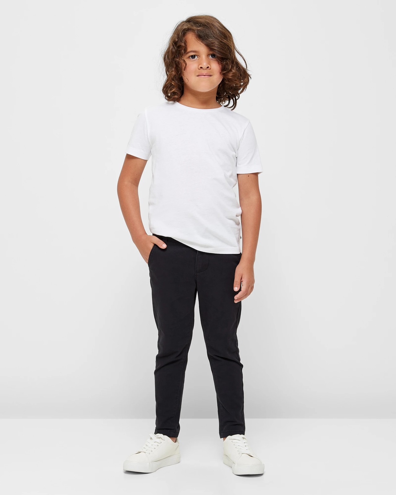 Fixed Waist Chino Pant - Black | Target Australia