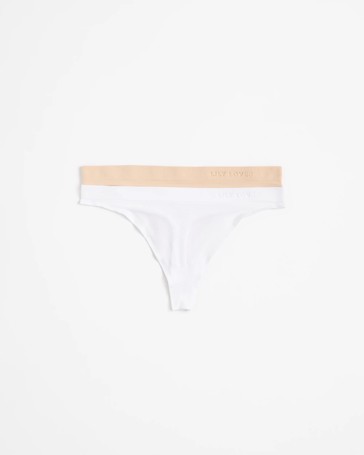 2 Pack Seamfree Embossed G-String Briefs - Lily Loves