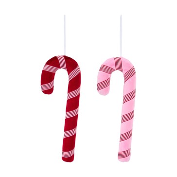 Large Fabric Candy Cane Decoration, Assorted - Anko