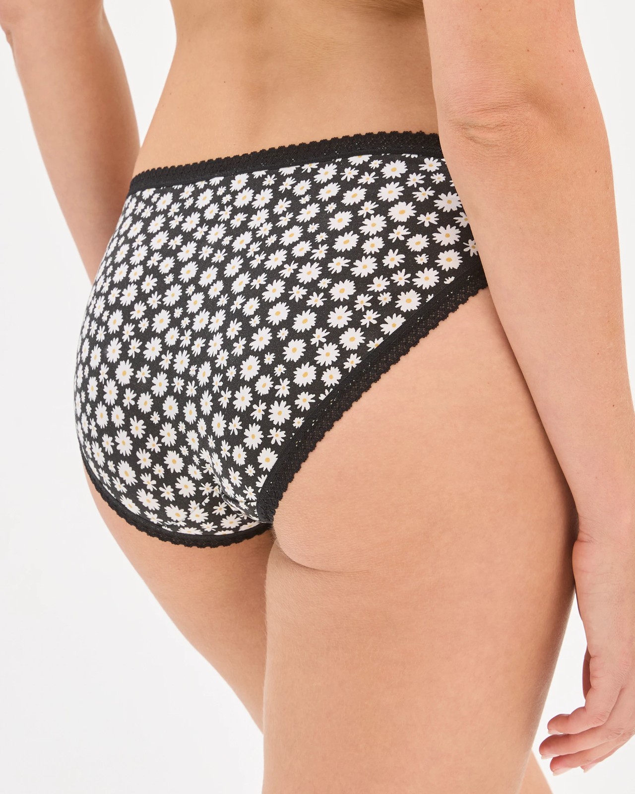 Australian Cotton Blend 5 Pack Bikini Briefs  - Navy Floral 4 of 4