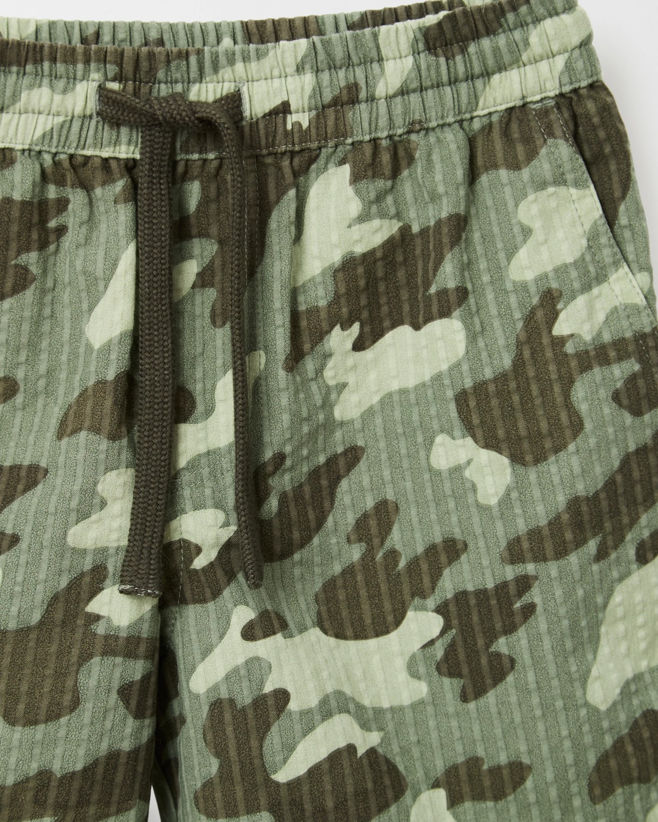 Australian Cotton Seersucker Volley Shorts - Khaki 6 of 6