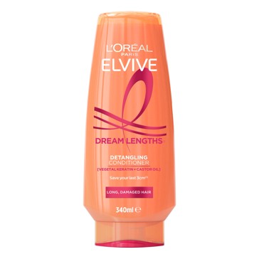 L'Oreal Paris Elvive Dream Lengths Detangling Conditioner 340ml - Vegetal Keratin and Castor Oil