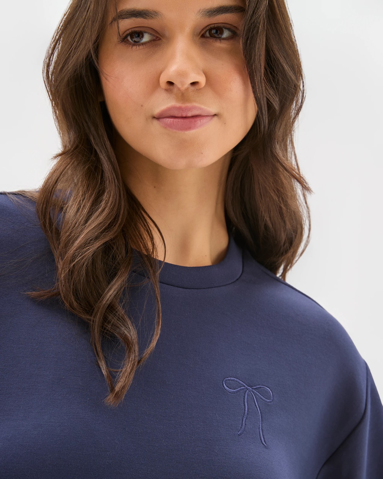 Long Sleeve Crew Sleep Sweatshirt - Navy 5 of 5