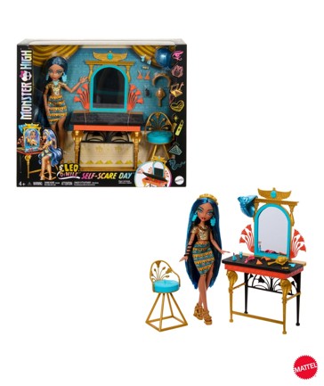 Mattel Monster High Cleo De Nile Self-Scare Day Doll And Playset