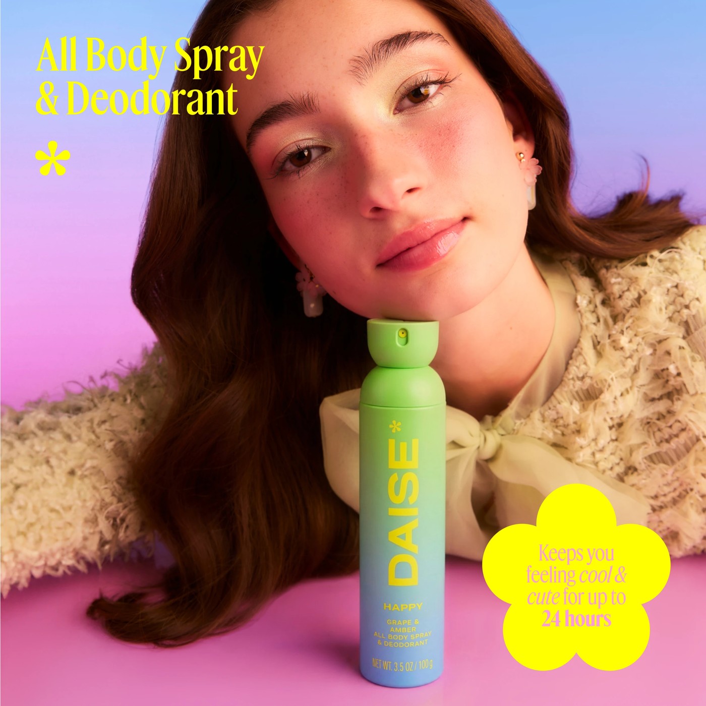 DAISE Happy All Body Spray and Deodorant 120ml - Grape and Amber Scent 3 of 5