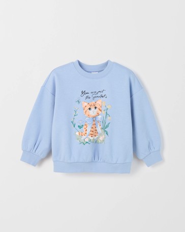 Australian Cotton Blend Loose Fleece Sweat Top