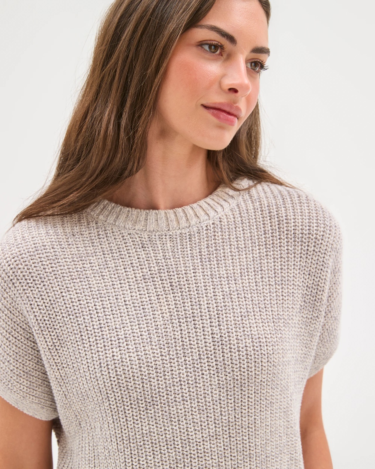 Petites Australian Cotton Short Sleeve Twist Knit Top 5 of 6