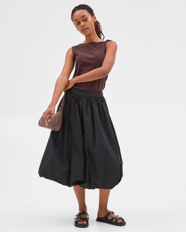 Petites Australian Cotton Twist Detail Tank Top