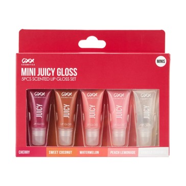 5 Piece Mini Juicy Scented Lip Gloss Set - OXX Cosmetics
