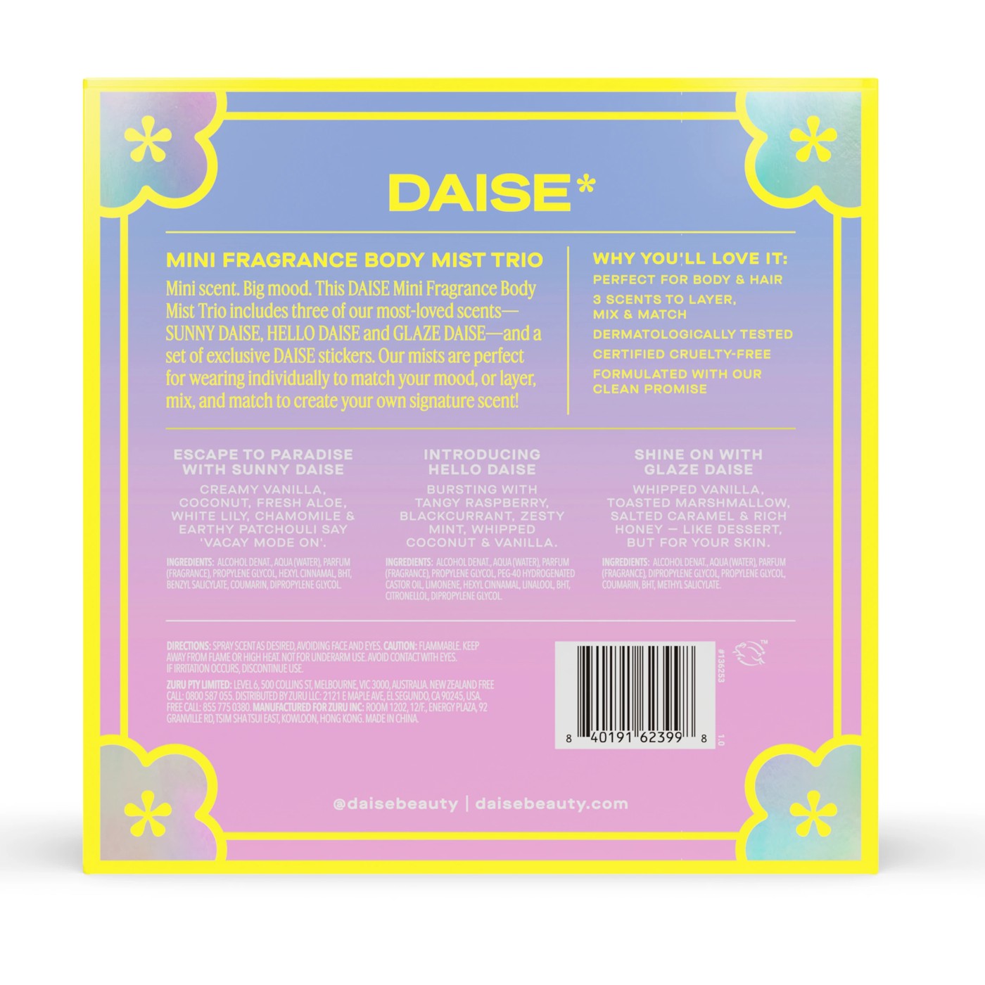DAISE Mini Fragrance Body Mist Trio 2 of 5
