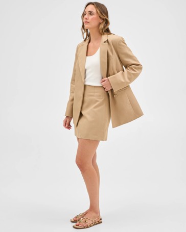 Preview Textured Tailored Mini Skirt
