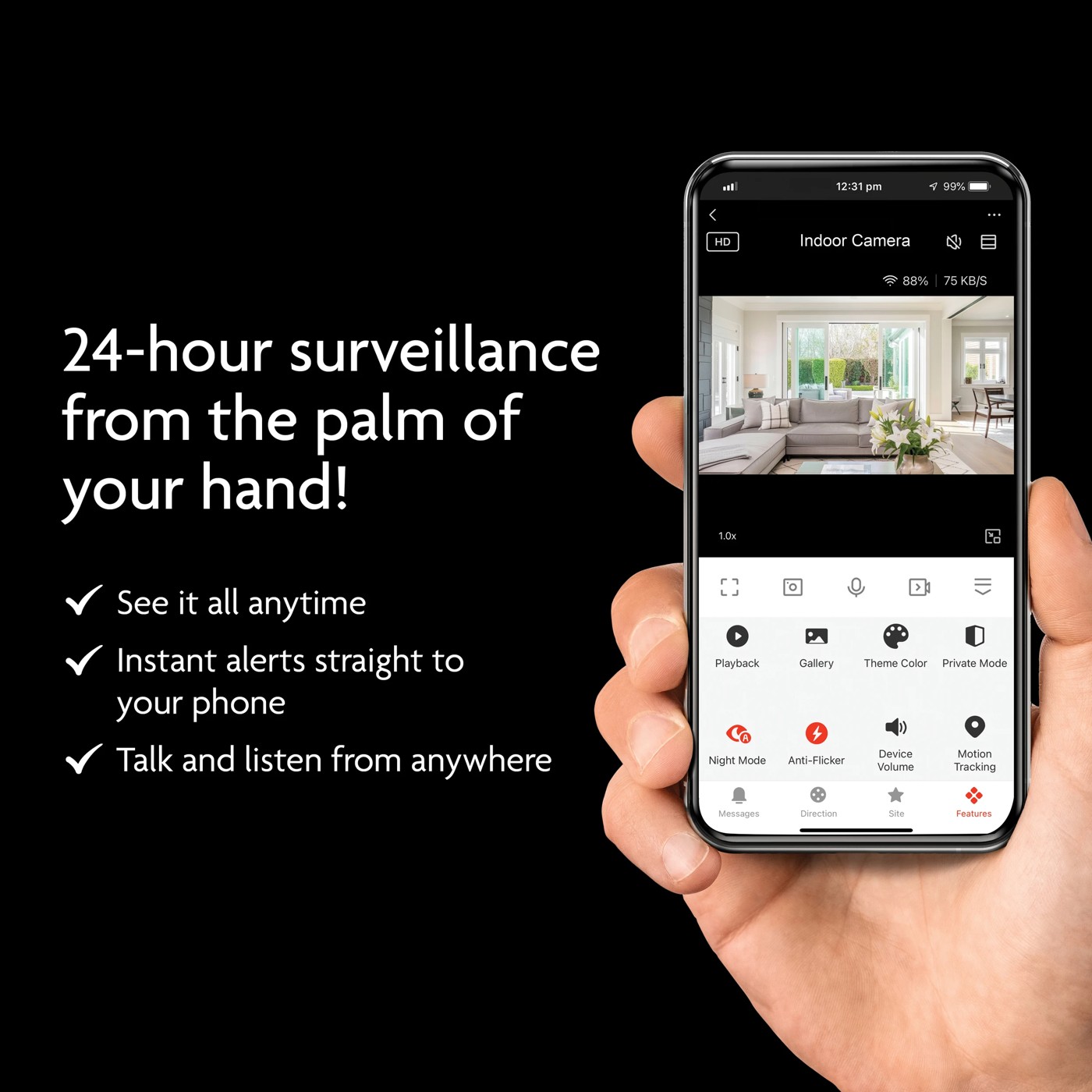 Anko Mirabella Genio Smart Pan & Tilt Indoor Security Camera 3 of 5