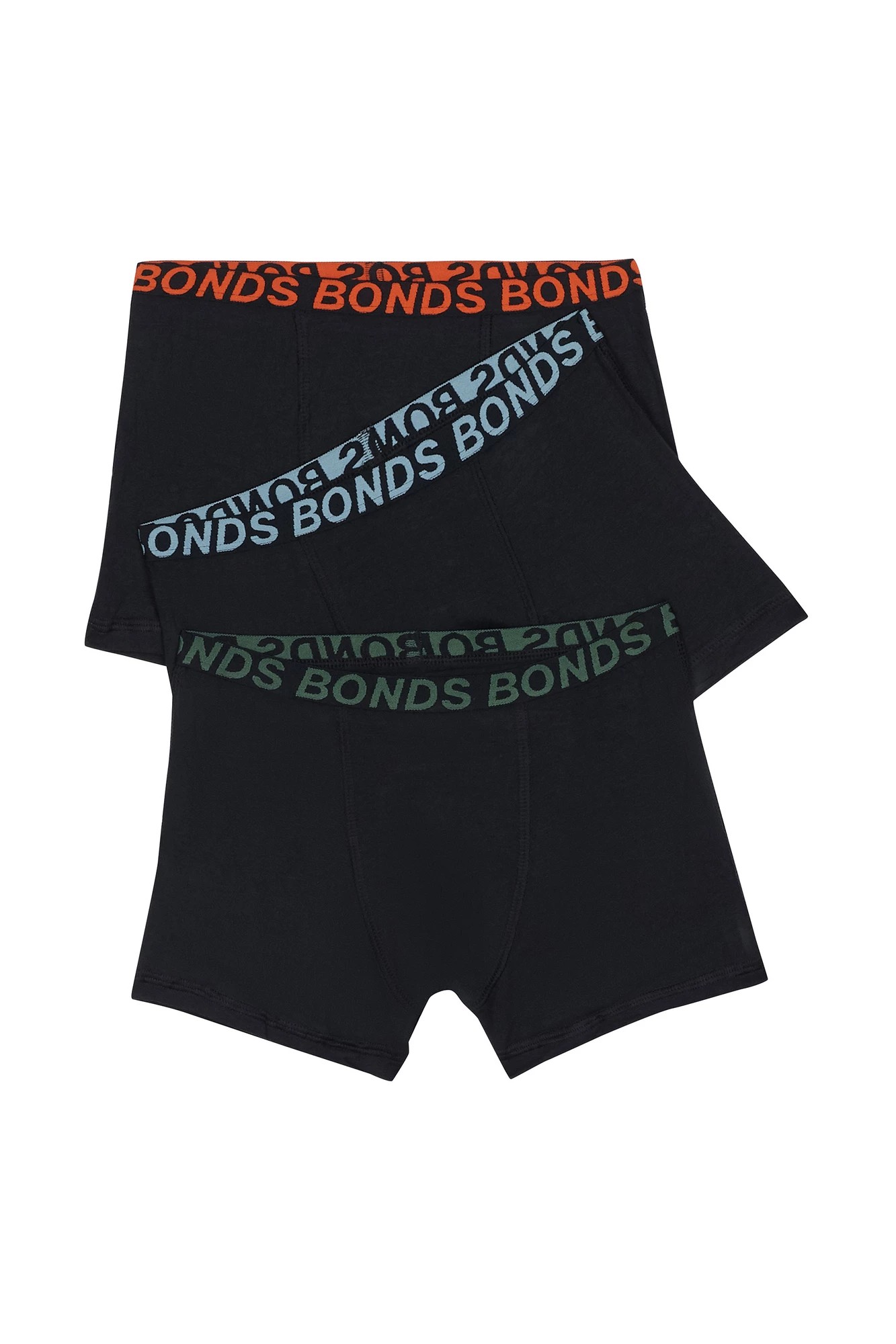 Bonds Men's Everyday Microfibre Trunks 3-Pack - Black