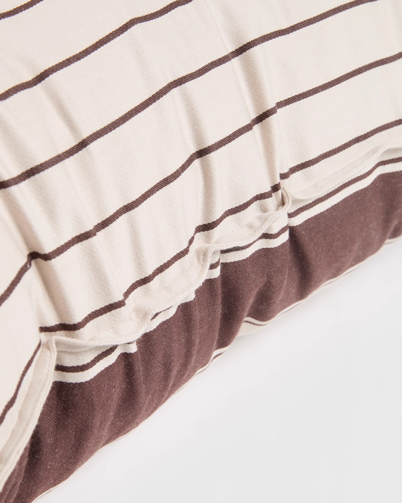 Rayne Stripe Stonewash European Pillowcase - Chocolate/Pumice 4 of 5
