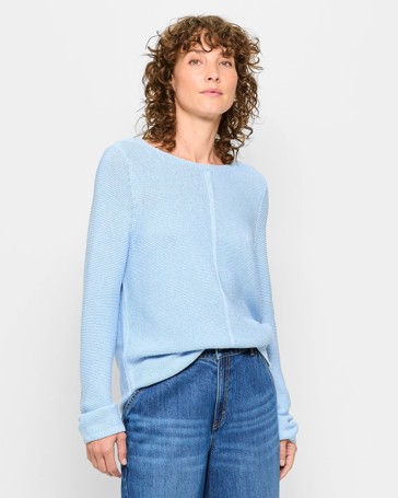 Australian Cotton Blend Ottoman Crew Jumper