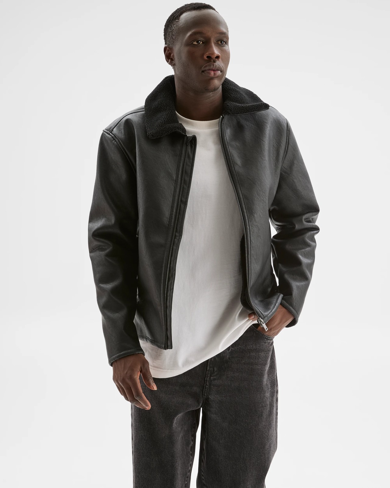 Commons Shirling Vegan Leather Flight Jacket 2 of 6