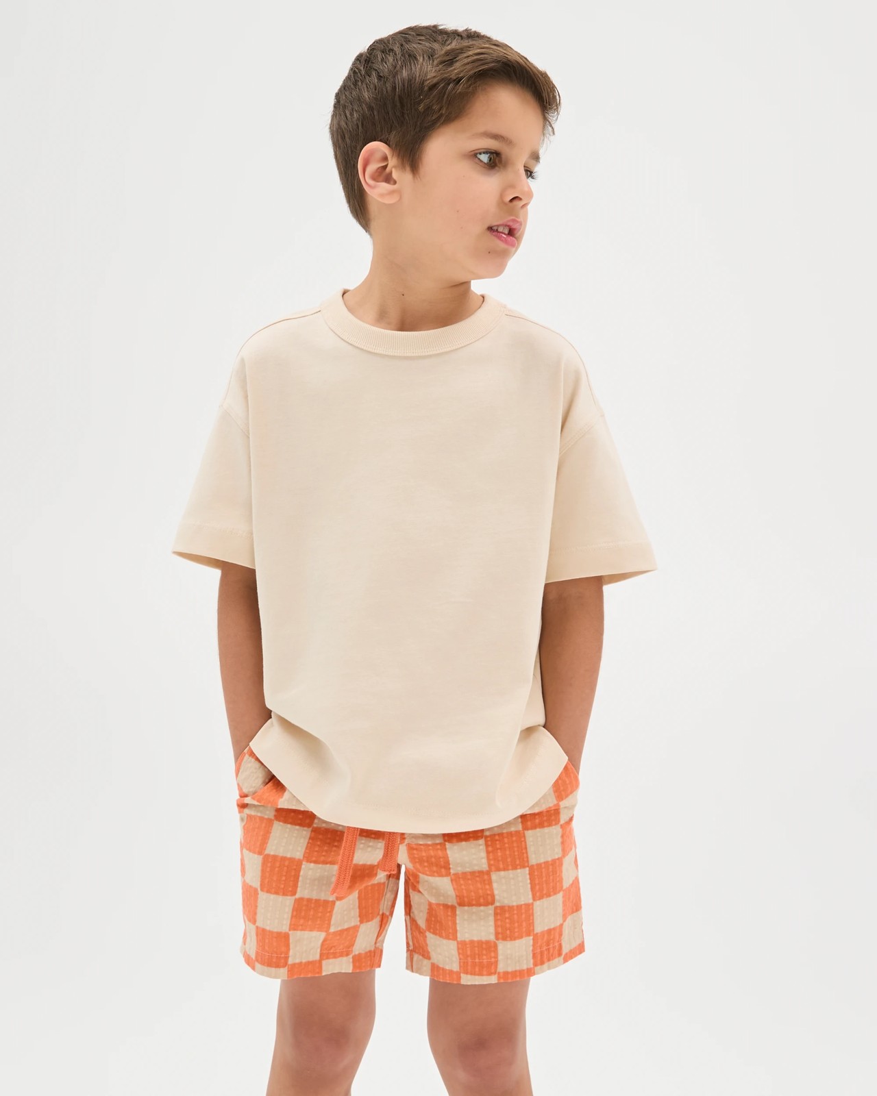 Organic Cotton Oversized T-Shirt - Cream 3 of 5