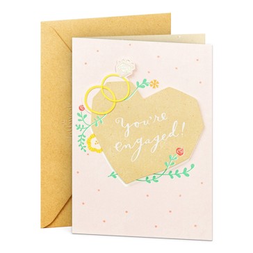 Hallmark Engagement Card - Rings