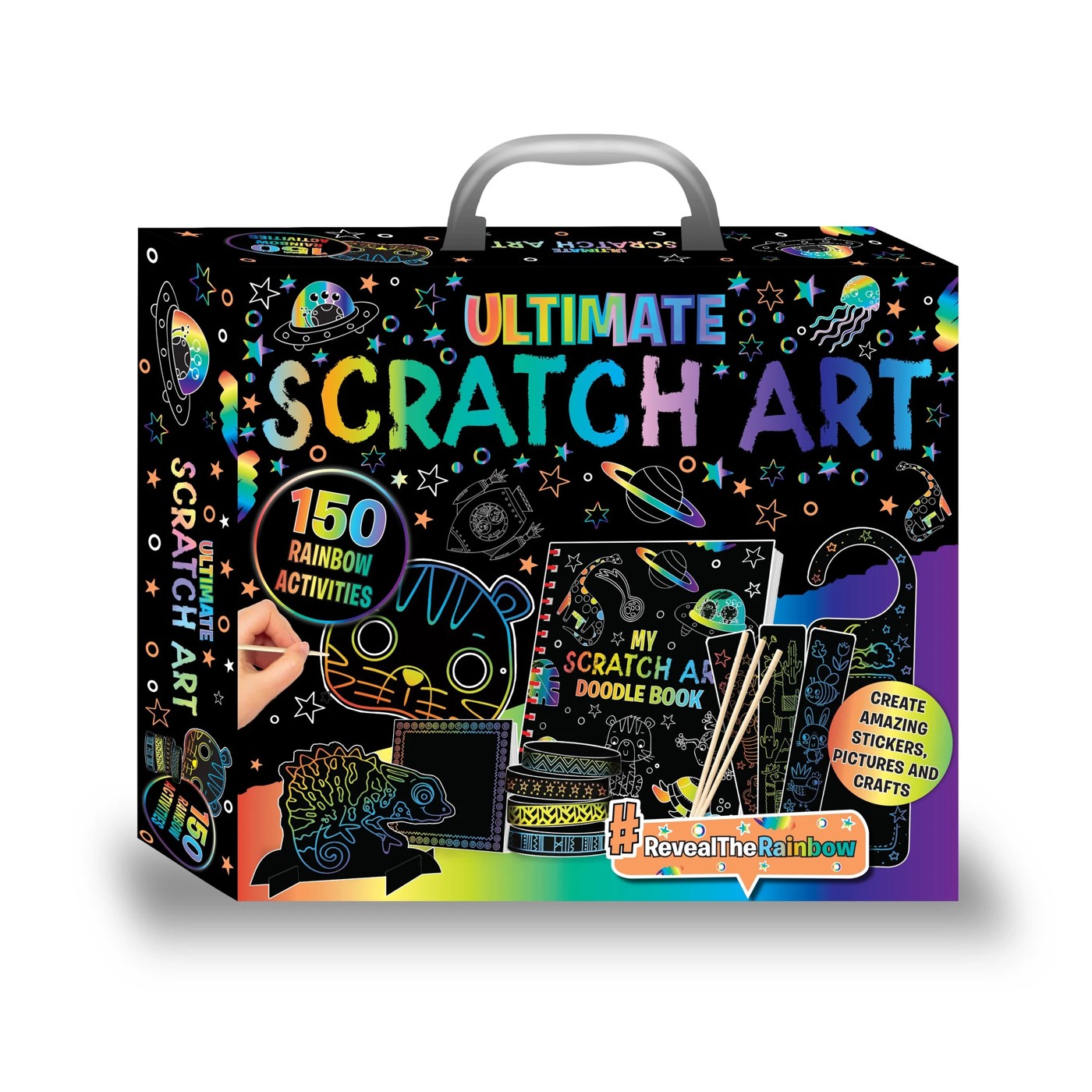 1 pezzo Scratch Art Books, 10 fogli Scratch Art Paper con 1 penna