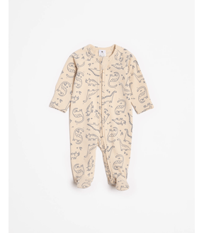 Baby Organic Cotton Print Zip Coverall