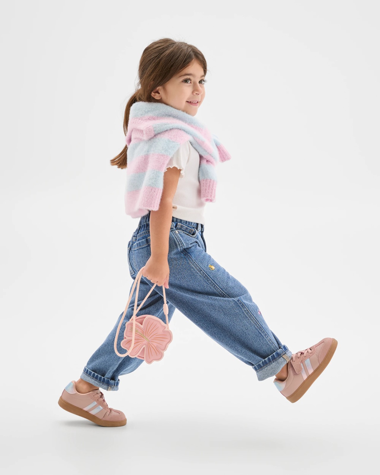 Embroidered Barrel Leg Denim Jeans 2 of 6