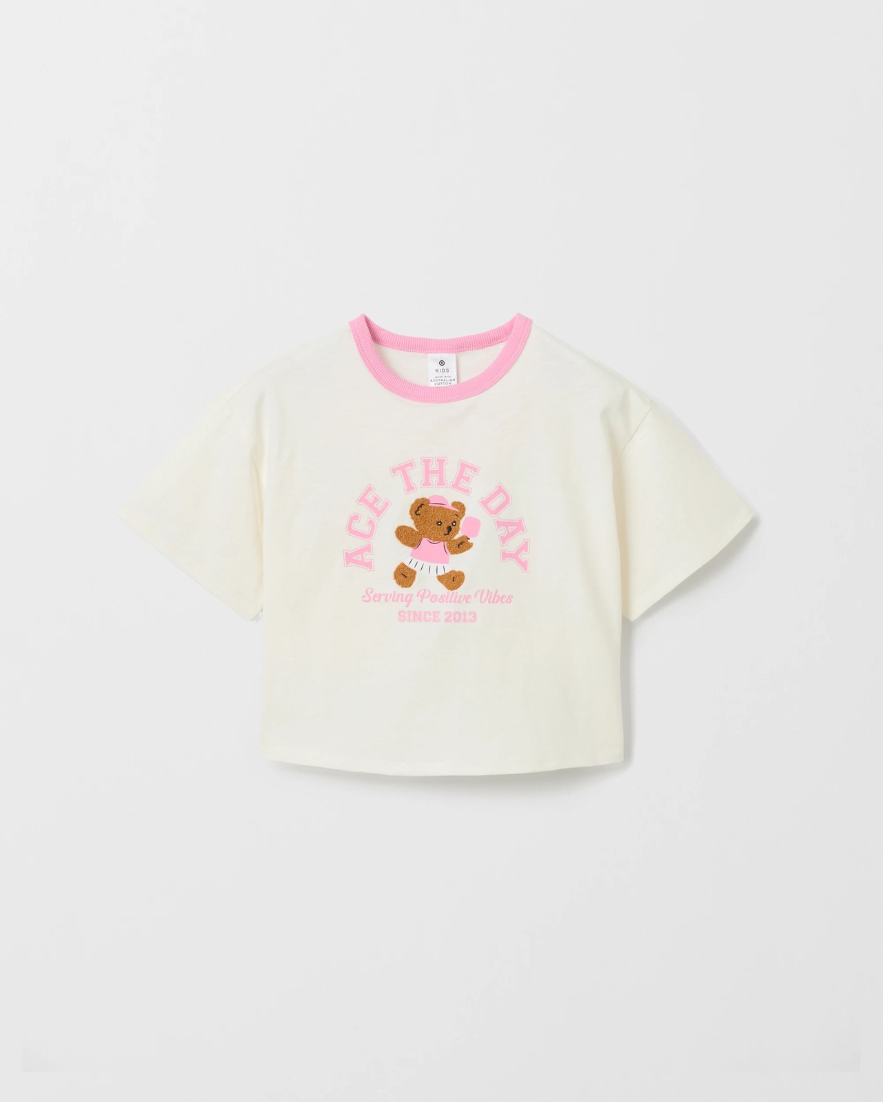 Australian Cotton Oversized T-Shirt - Teddy Off-White 5 of 5