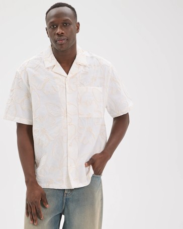 Commons Australian Cotton Boxy Fit Embroidered Shirt