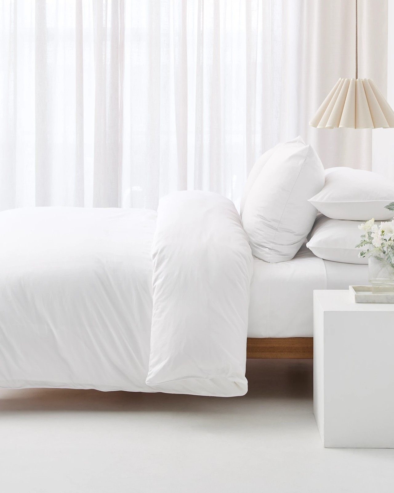 Eden Luxury Egyptian Cotton Quilt Cover Set - White 3 of 6