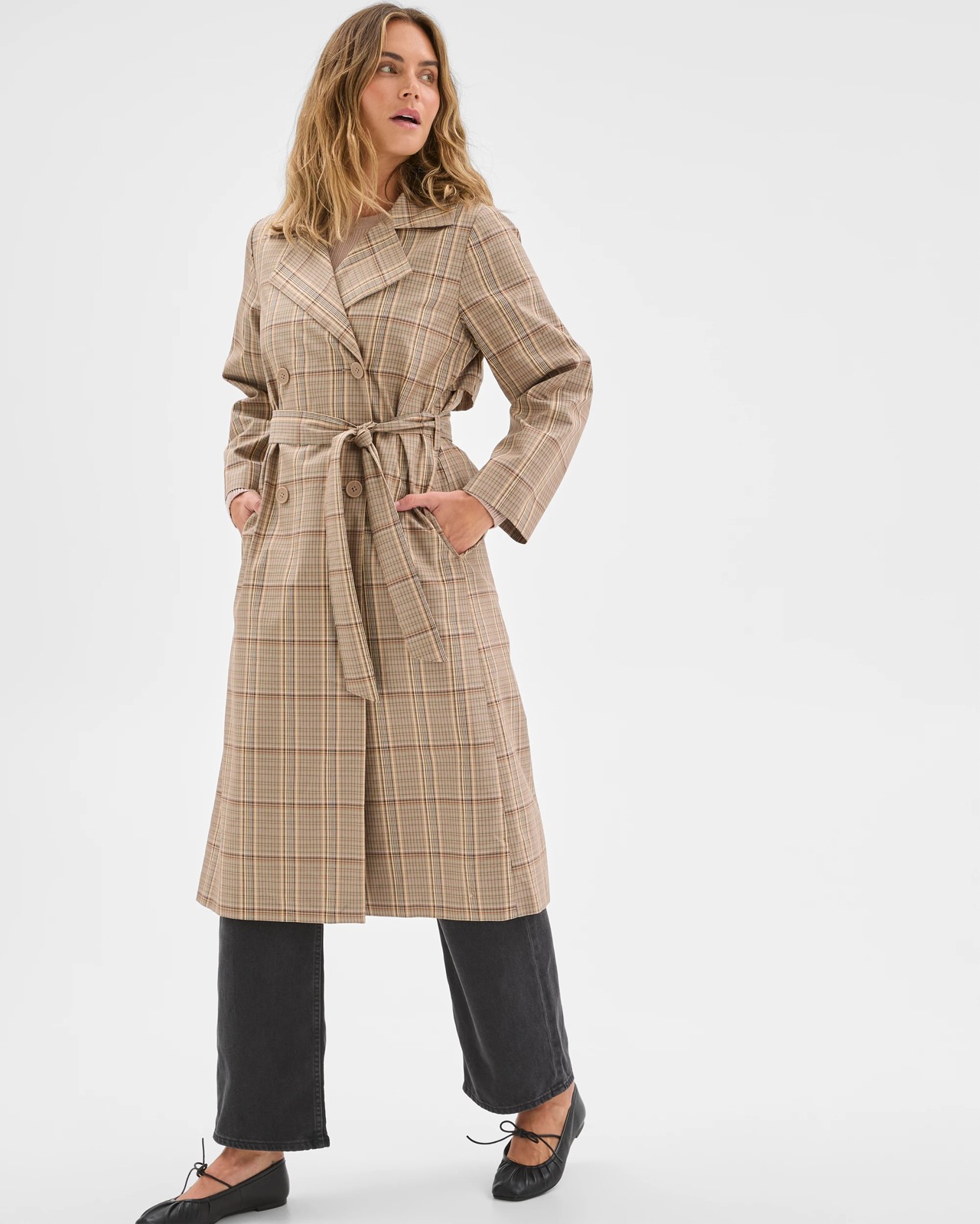 Australian Cotton Check Trench Coat 2 of 6