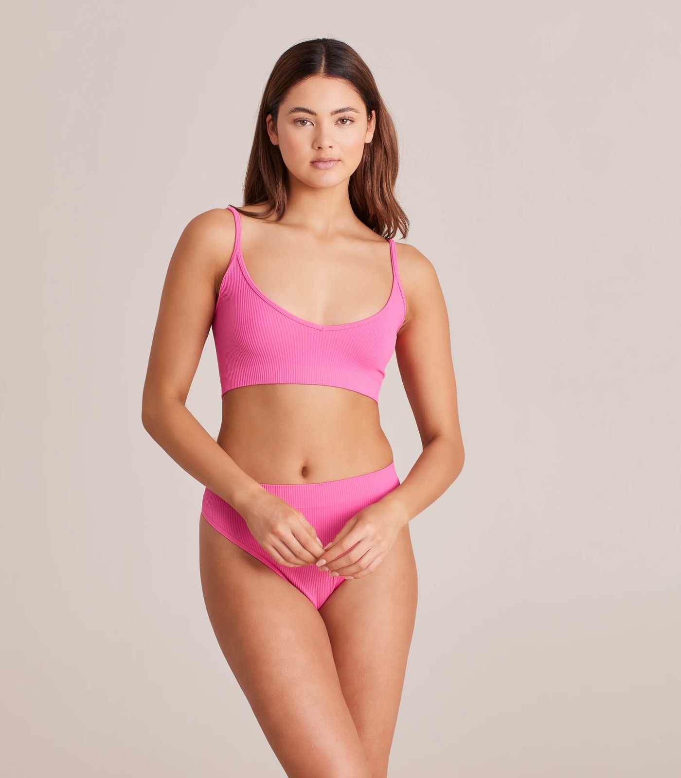 Lily Loves Seamfree Rib Plunge Bralette; Style: LCT50120 2 of 4