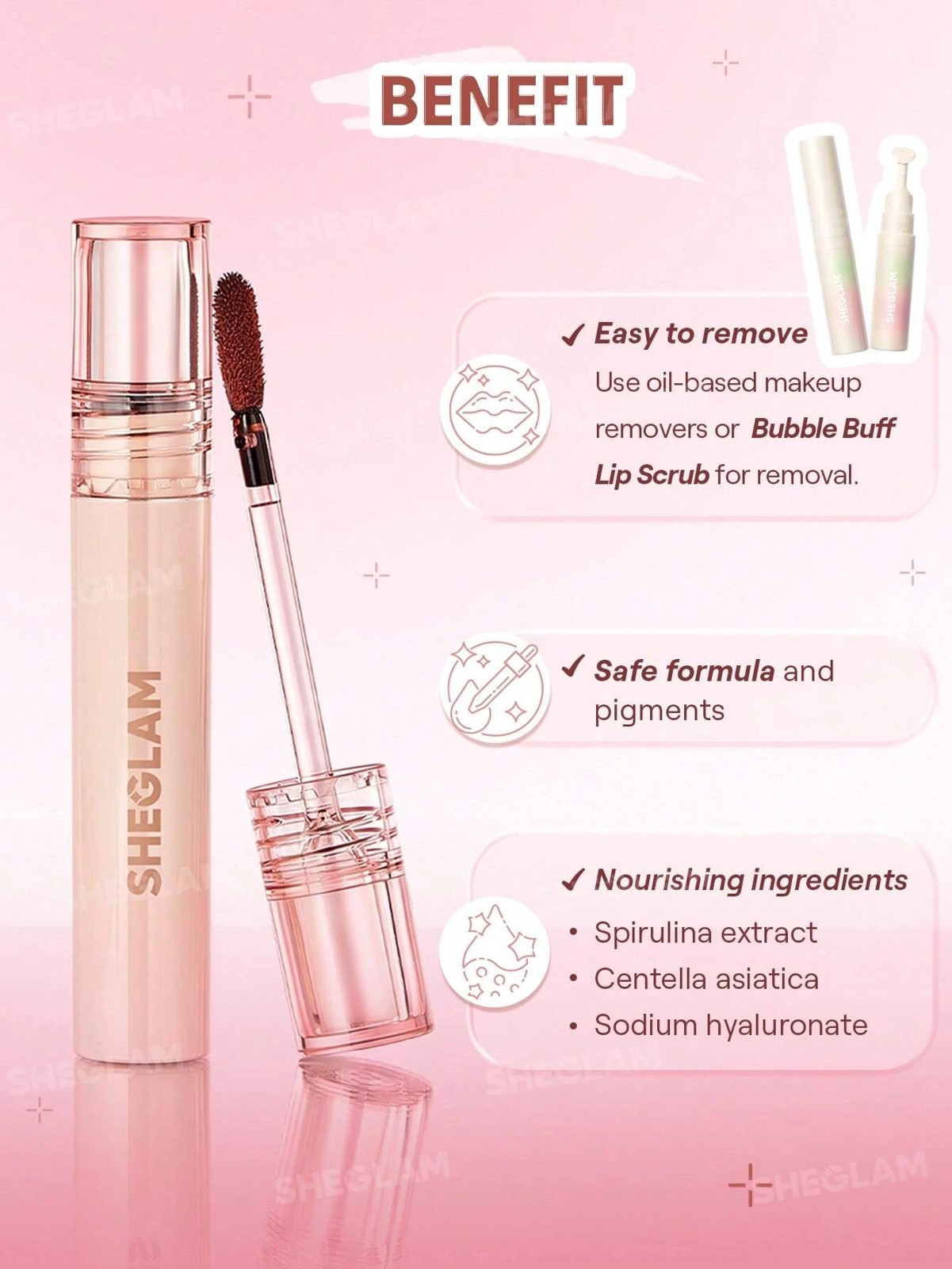 SHEGLAM Fall In Line Peel Off Lip Liner Stain - Pinky Promise 4 of 6