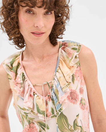 Sleeveless Ruffle Blouse - Preview