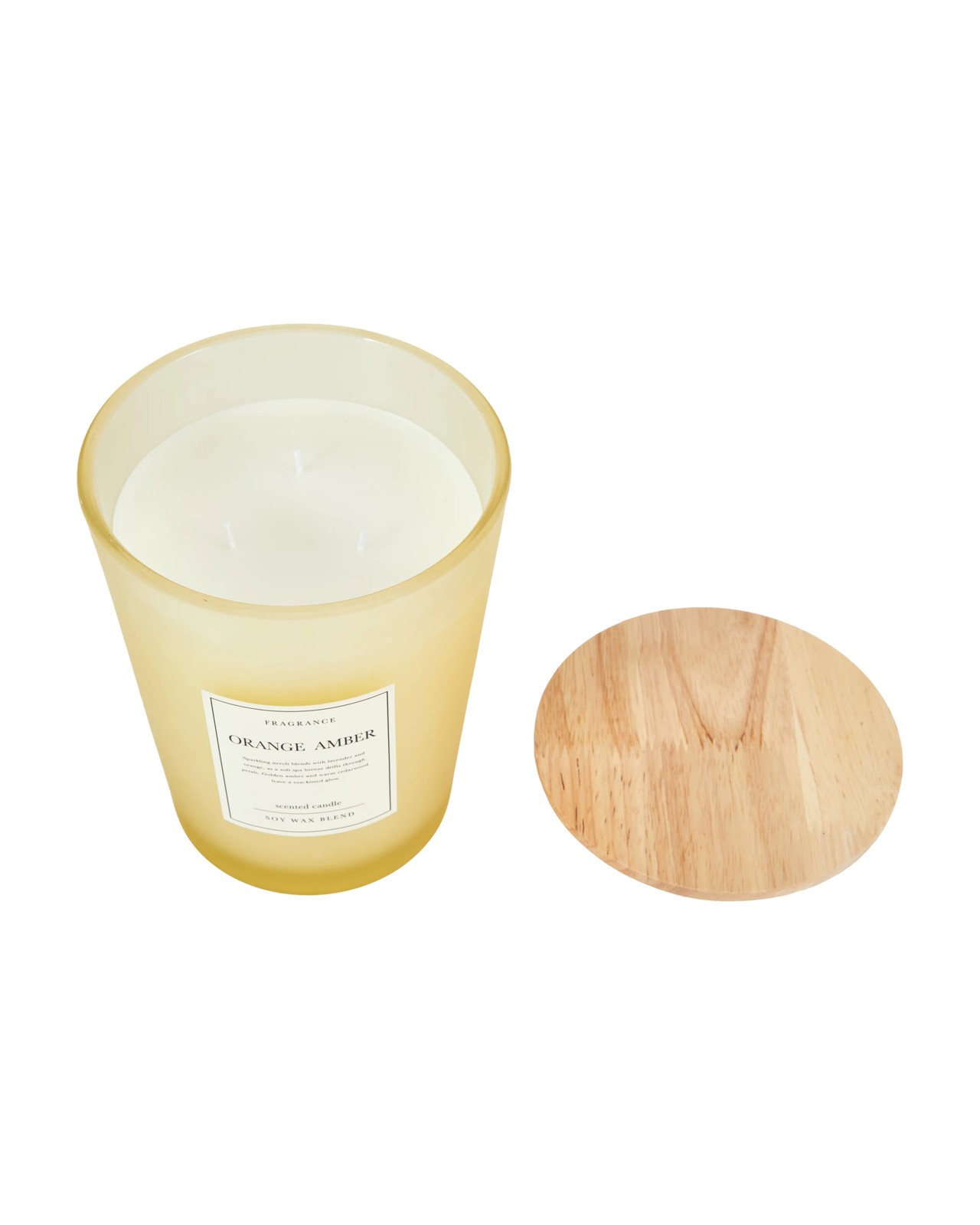 Anko XL Frosted Orange Amber Candle 3 of 4