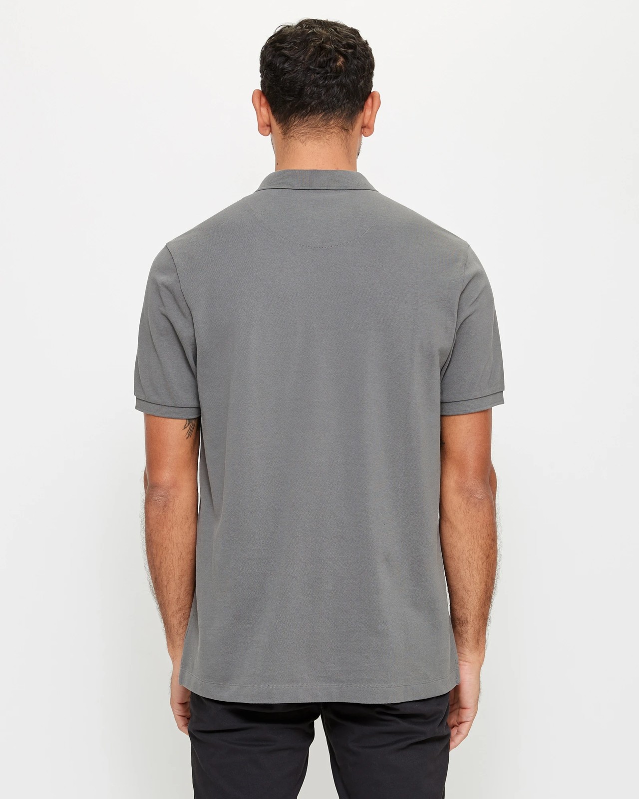 Pique Polo Shirt - Gunmetal | Target Australia