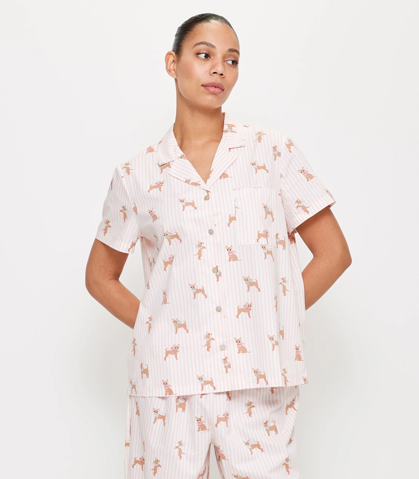 Printed Cotton Poplin Sleep Pyjama Set Target Australia