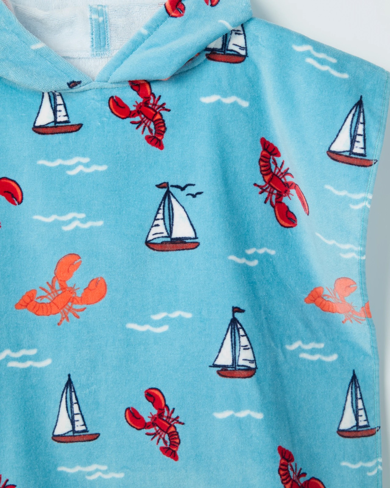 Kids Lobster Australian Cotton Hooded Beach Towel 2 of 2