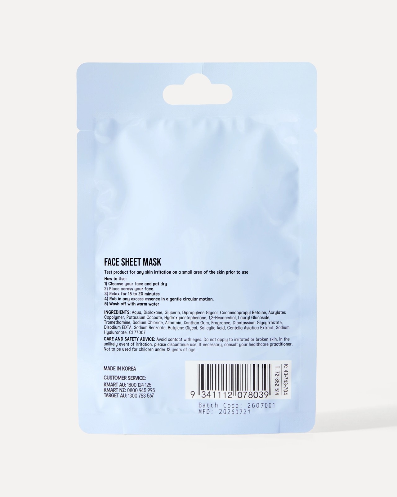 OXX Beauty Bubble Purifying Face Sheet Mask - Salicylic Acid and Centella Asiatica Extract 2 of 2