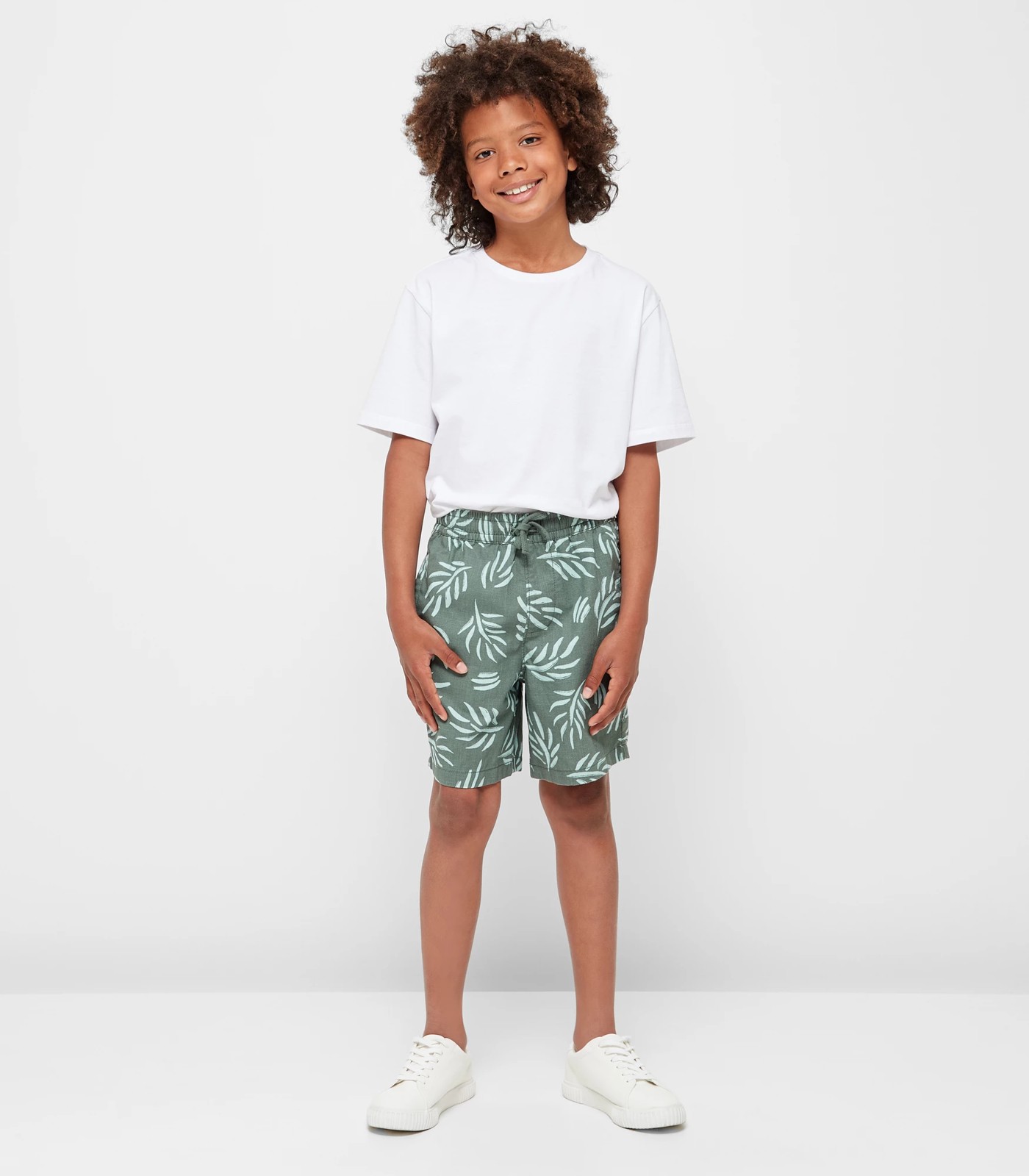 Cotton Leaf Print Shorts | Target Australia