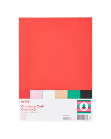 Anko 30 Pack Christmas Craft Cardstock