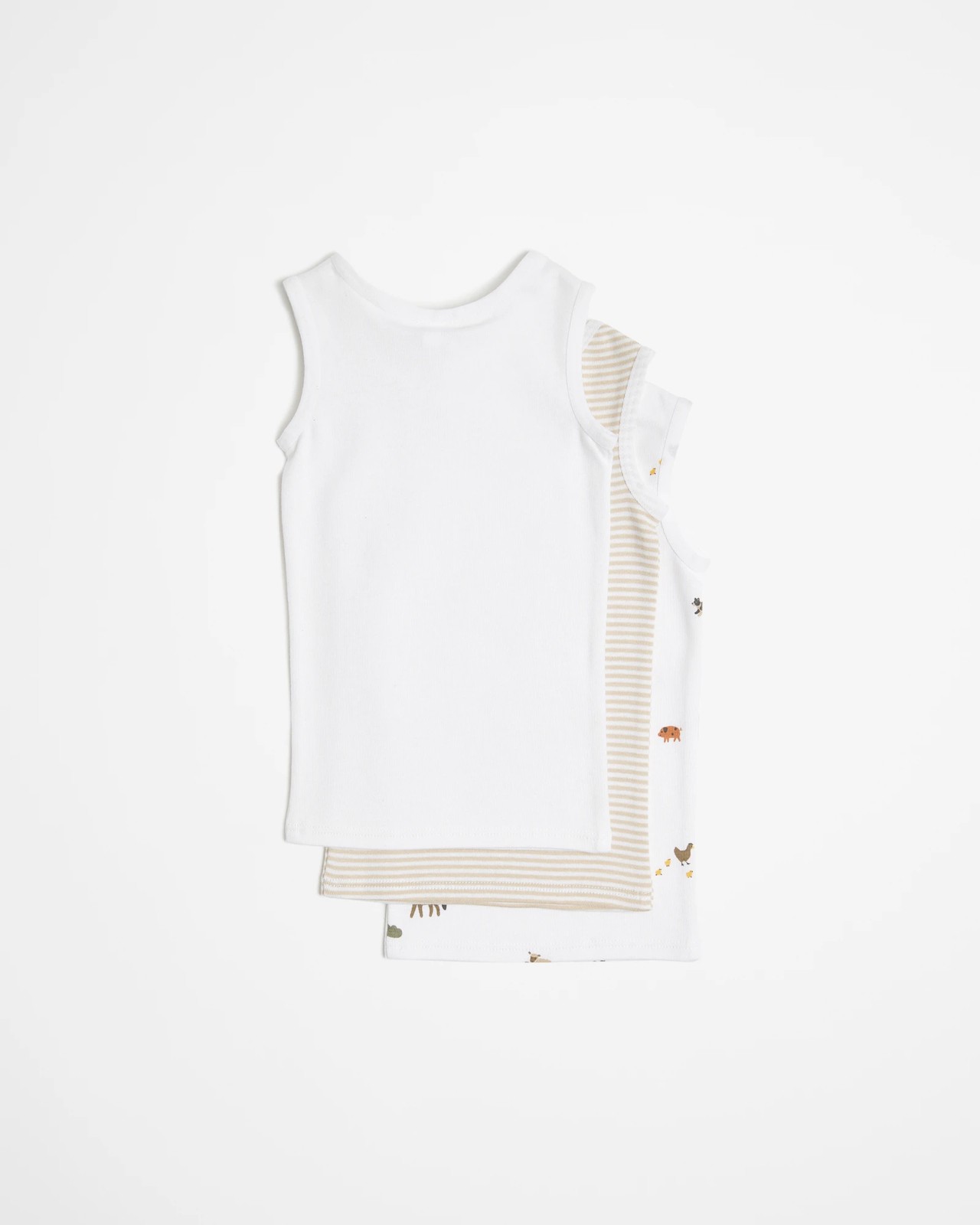 Baby Organic Cotton Vests 3 Pack 5 of 5