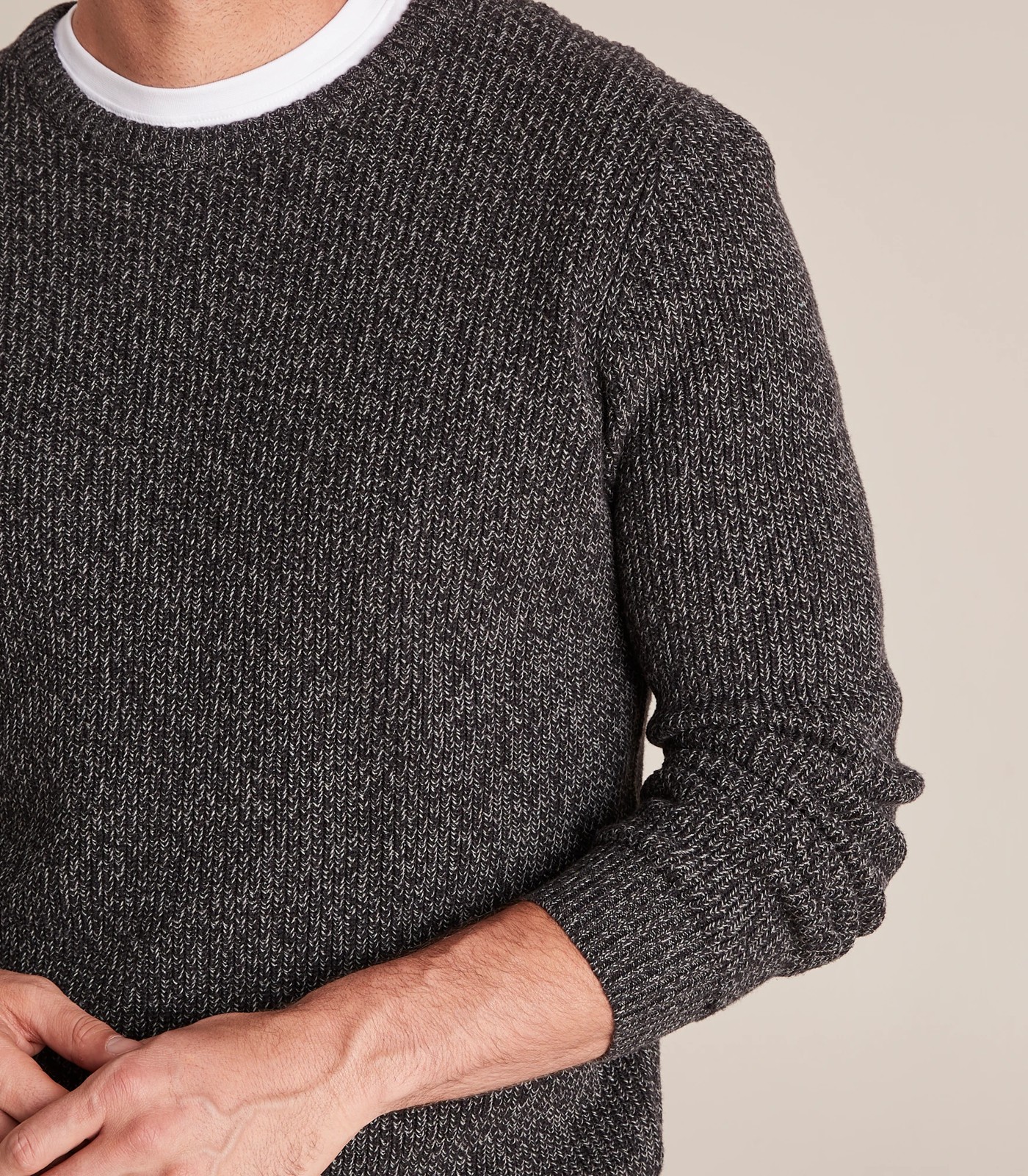 Fisherman Rib Knit Jumper - Charcoal Marle | Target Australia