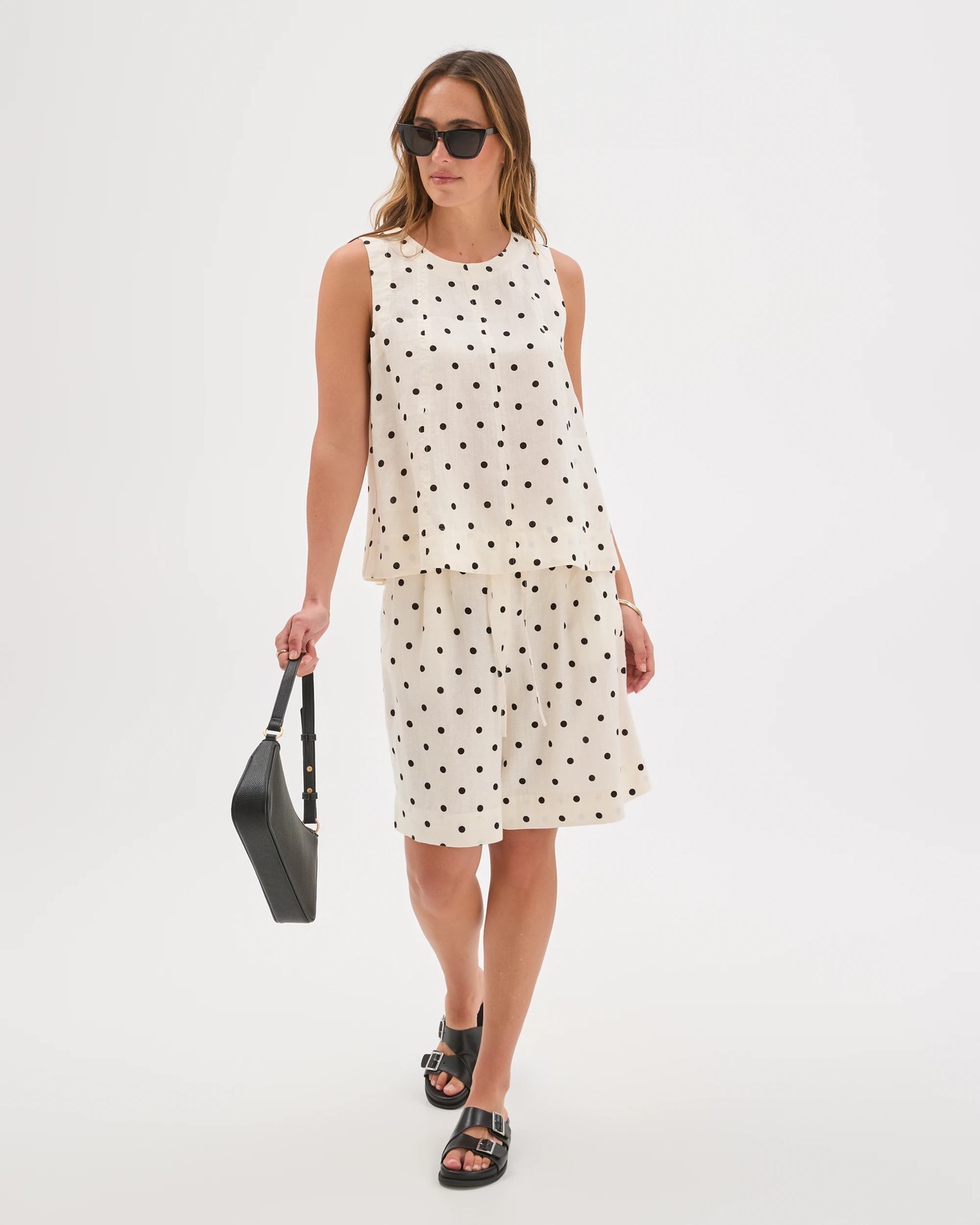 European Linen Swing Tank Top - Spot Print 2 of 6