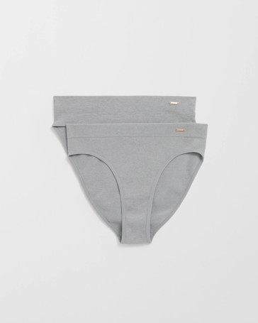 Lily Loves 2 Pack Rib Seamfree High Waist Bikini Briefs