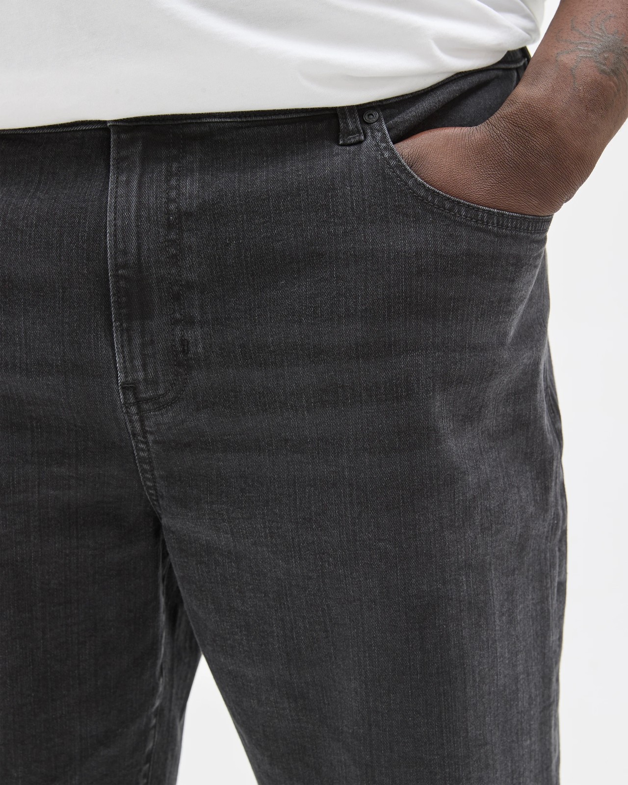 Plus Size Faded Denim Shorts 4 of 5