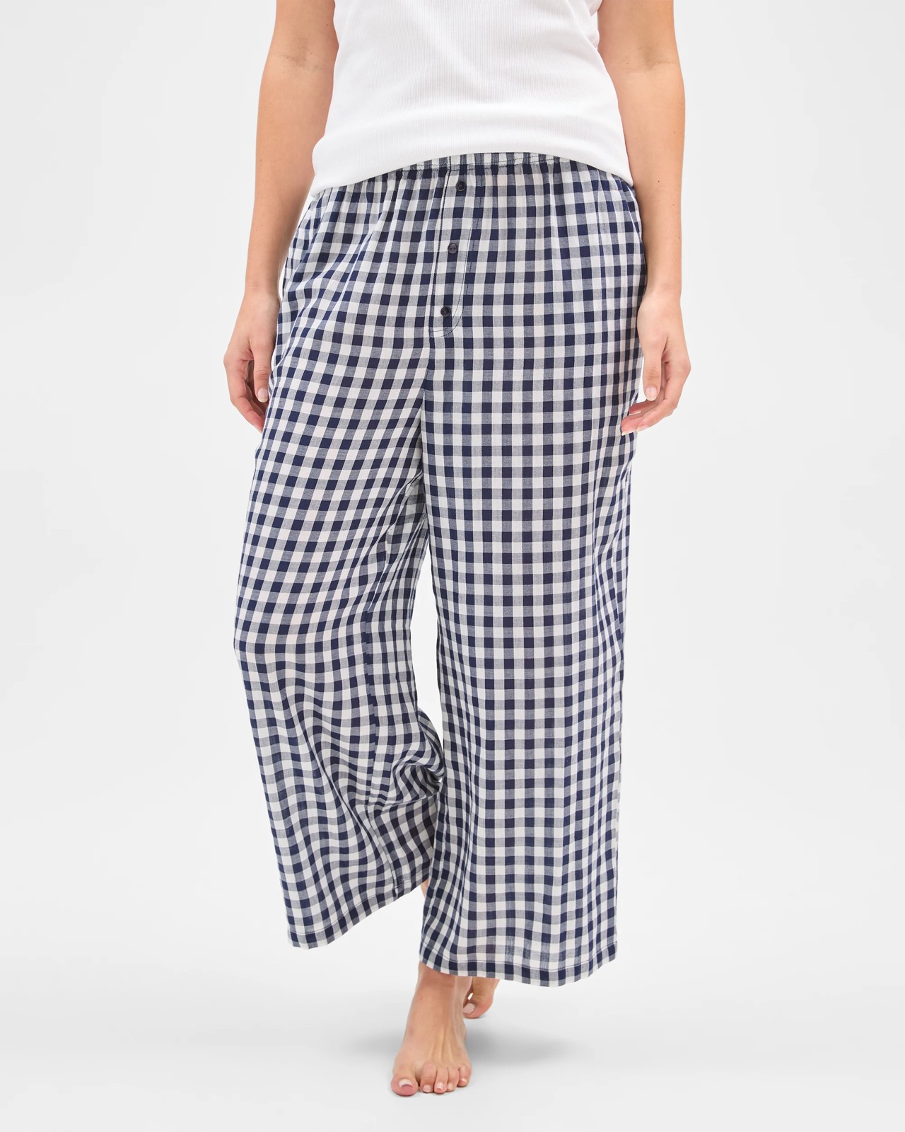 7/8 Length Sleep Pants - Navy Gingham 5 of 5