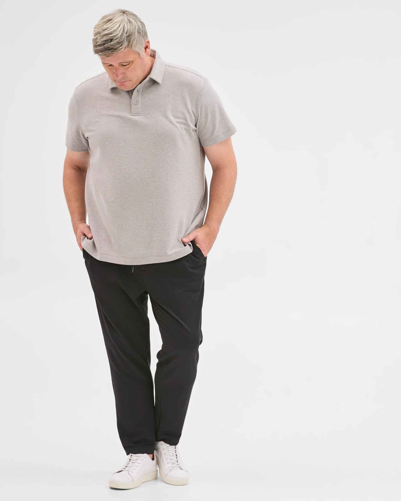 Plus Size Textured Trackpants - Black 2 of 5